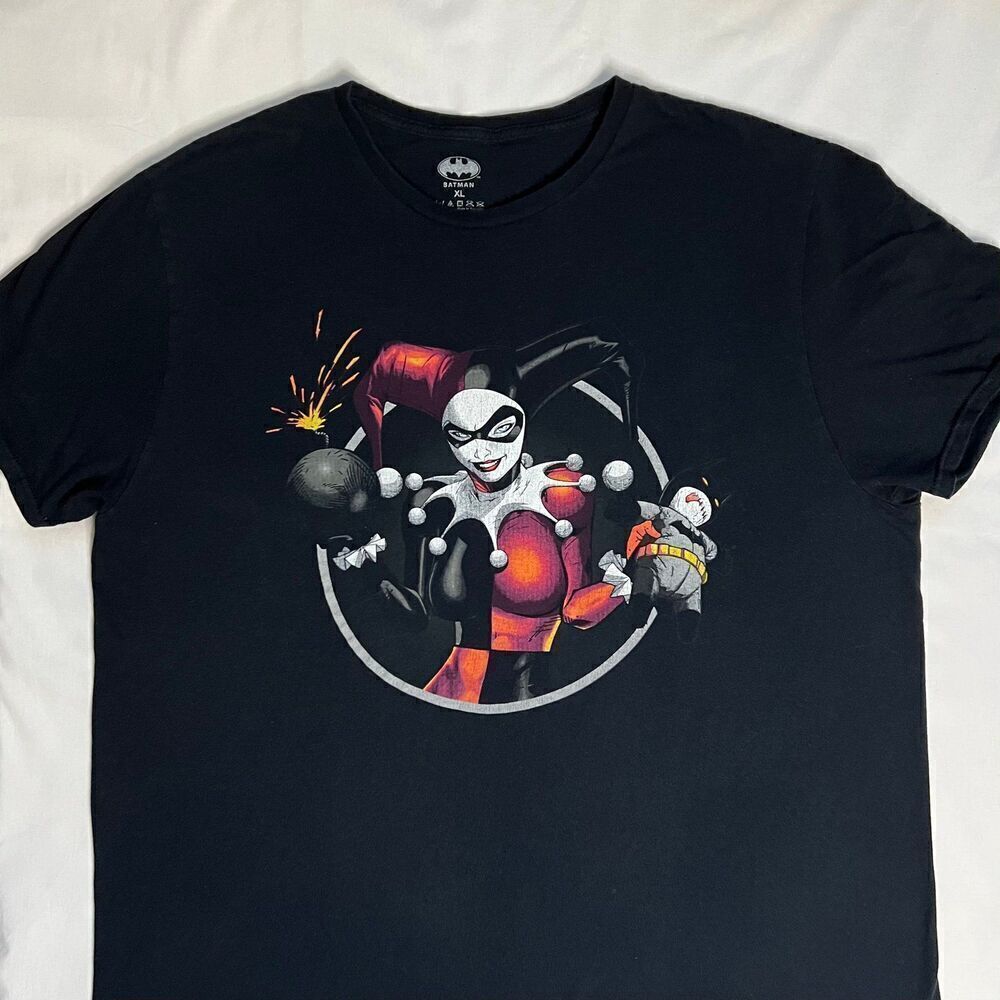 Vintage Harley Quinn Black XL Men’s Black Graphic T-shirt